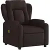 Image de vidaXL Fauteuil de massage brun foncé Tissu