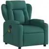 Image de vidaXL Fauteuil de massage vert foncé Tissu