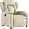 Image de vidaXL Fauteuil relax Crème Similicuir