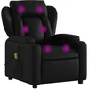 Image de vidaXL Fauteuil de massage noir similicuir