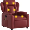 Image de vidaXL Fauteuil de massage vin rouge similicuir