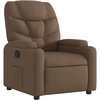 Image de vidaXL Fauteuil relax brun Tissu