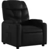 Image de vidaXL Fauteuil relax noir similicuir