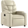 Image de vidaXL Fauteuil relax Crème Similicuir