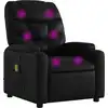 Image de vidaXL Fauteuil de massage noir similicuir