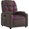 Image de vidaXL Fauteuil de massage brun similicuir