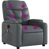 Image de vidaXL Fauteuil de massage Gris Similicuir
