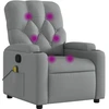 Image de vidaXL Fauteuil de massage gris clair Tissu