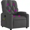 Image de vidaXL Fauteuil de massage gris foncé Tissu