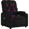 Image de vidaXL Fauteuil de massage noir similicuir