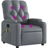Image de vidaXL Fauteuil de massage Gris Similicuir