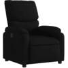 Image de vidaXL Fauteuil relax noir tissu