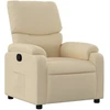 Image de vidaXL Fauteuil relax Tissu Crème