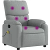 Image de vidaXL Fauteuil de massage gris clair Tissu
