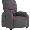 Image de vidaXL Fauteuil de massage gris foncé Tissu
