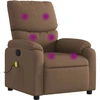 Image de vidaXL Fauteuil de massage Marron Tissu
