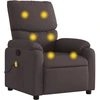 Image de vidaXL Fauteuil de massage brun foncé Tissu