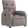 Image de vidaXL Fauteuil de massage Taupe Tissu