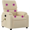 Image de vidaXL Fauteuil de massage Crème Tissu