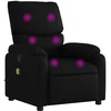 Image de vidaXL Fauteuil de massage noir similicuir