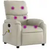 Image de vidaXL Fauteuil de massage Crème Similicuir
