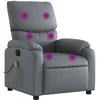 Image de vidaXL Fauteuil de massage Gris Similicuir