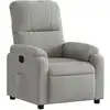 Image de vidaXL Fauteuil relax gris clair tissu microfibre