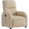 Image de vidaXL Fauteuil relax Crème Tissu microfibre