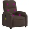 Image de vidaXL Fauteuil de massage Marron Tissu microfibre