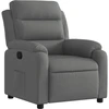 Image de vidaXL Fauteuil relax gris foncé Tissu