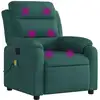 Image de vidaXL Fauteuil de massage vert foncé Tissu