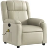 Image de vidaXL Fauteuil relax Crème Similicuir