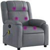 Image de vidaXL Fauteuil de massage Gris Similicuir