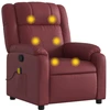 Image de vidaXL Fauteuil de massage vin rouge similicuir