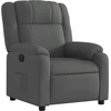 Image de vidaXL Fauteuil relax gris foncé Tissu