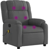 Image de vidaXL Fauteuil de massage gris foncé Tissu