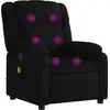 Image de vidaXL Fauteuil de massage noir tissu