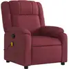 Image de vidaXL Fauteuil de massage vin rouge tissu