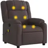 Image de vidaXL Fauteuil de massage brun foncé Tissu