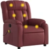 Image de vidaXL Fauteuil de massage vin rouge similicuir