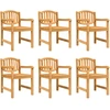 Image de vidaXL Chaises de jardin 6 pcs. 58x59x88 cm bois massif teck