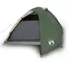 Image de vidaXL Tente de camping dôme 3 personnes Vert Étanche