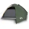 Image de vidaXL Tente de camping dôme 4 personnes Vert Étanche