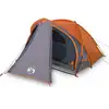 Image de vidaXL Tente de camping dôme 2 personnes grise et orange étanche à l'eau