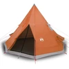 Image de vidaXL Tipi Tente de camping 4 personnes Orange Etanche