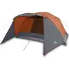 Image de vidaXL Tente de camping avec auvent 4 personnes Orange étanche à l'eau