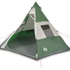 Image de vidaXL Tipi tente de camping 7 personnes vert imperméable
