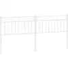 Image de vidaXL Tête de lit de rechange en métal blanc 193 cm