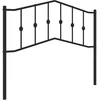 Image de vidaXL Tête de lit de rechange en métal noir 107 cm