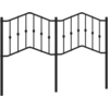 Image de vidaXL Tête de lit en métal noir 135 cm